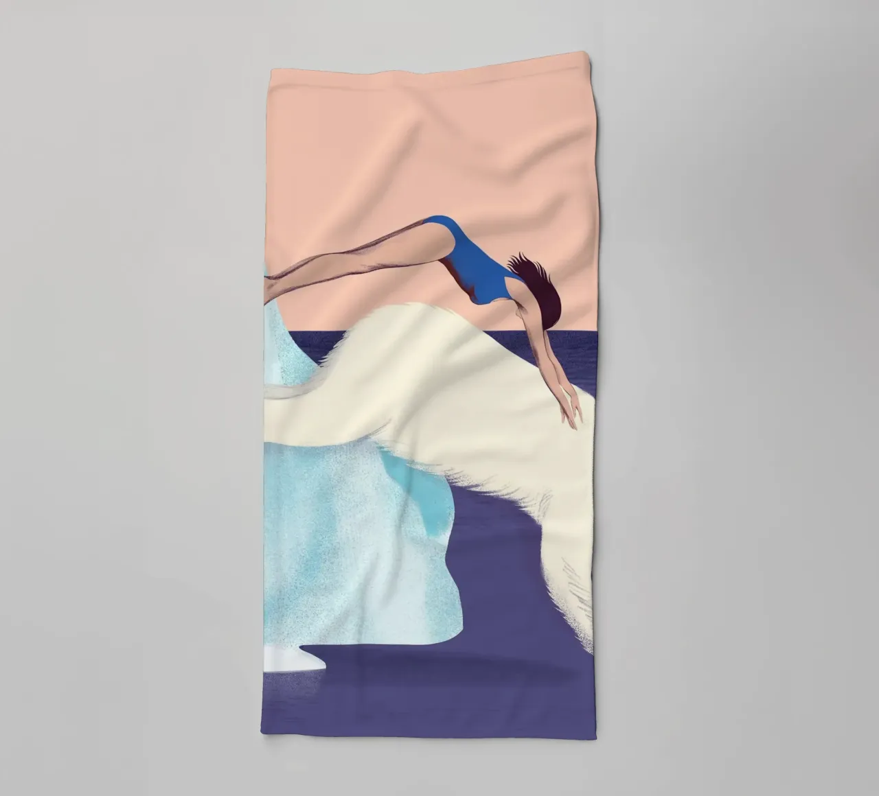Jump into the water - Silja Goetz towel by Monillustrations