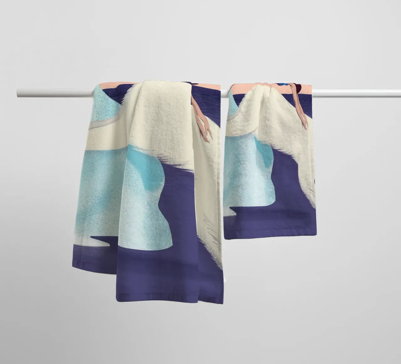 Jump into the water - Silja Goetz towel by Monillustrations