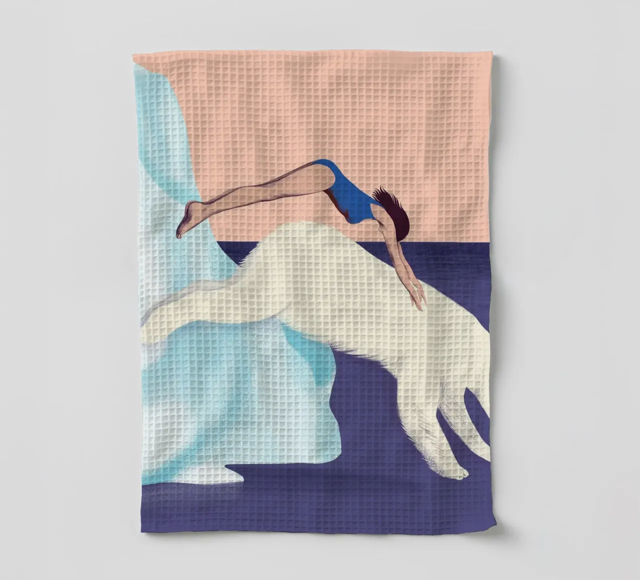 Sauter dans l'eau - Silja Goetz torchon de Monillustrations