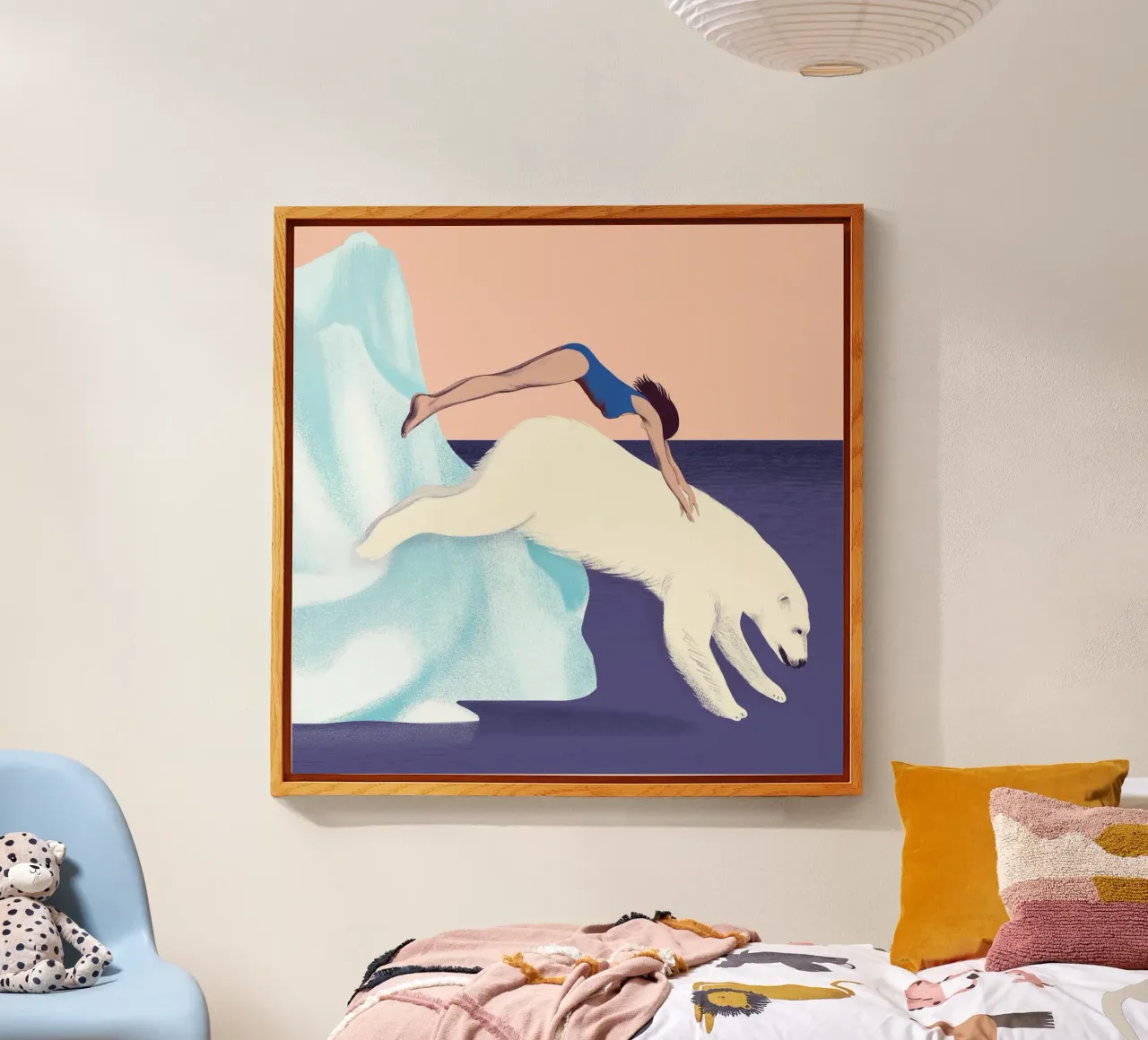 Saltare in acqua - Silja Goetz plexiglass da Monillustrations