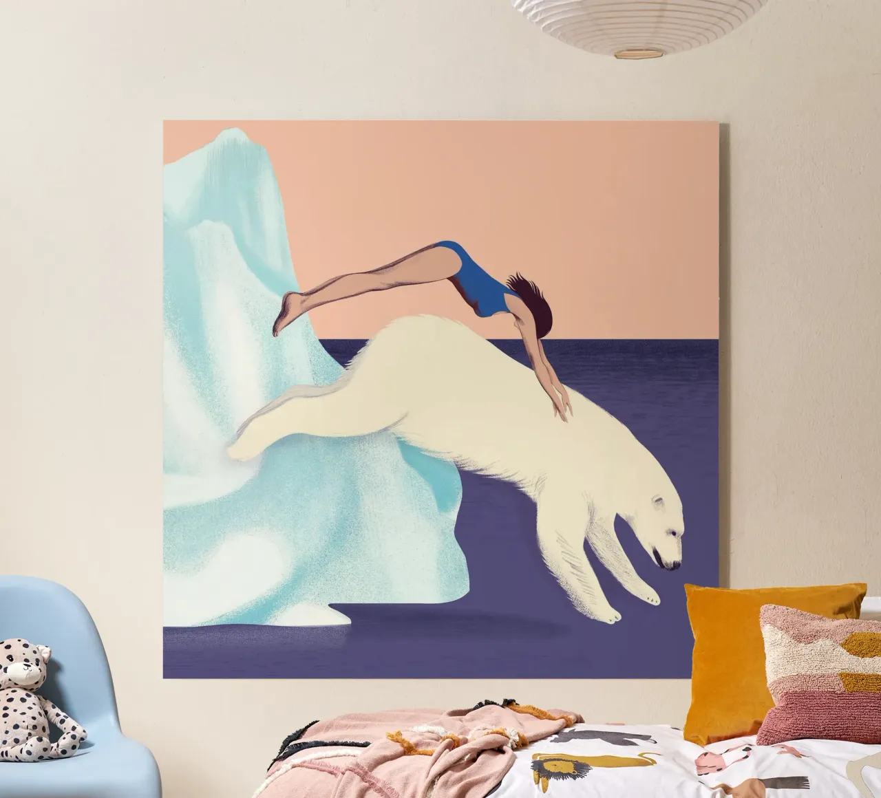 Saltare in acqua - Silja Goetz plexiglass da Monillustrations