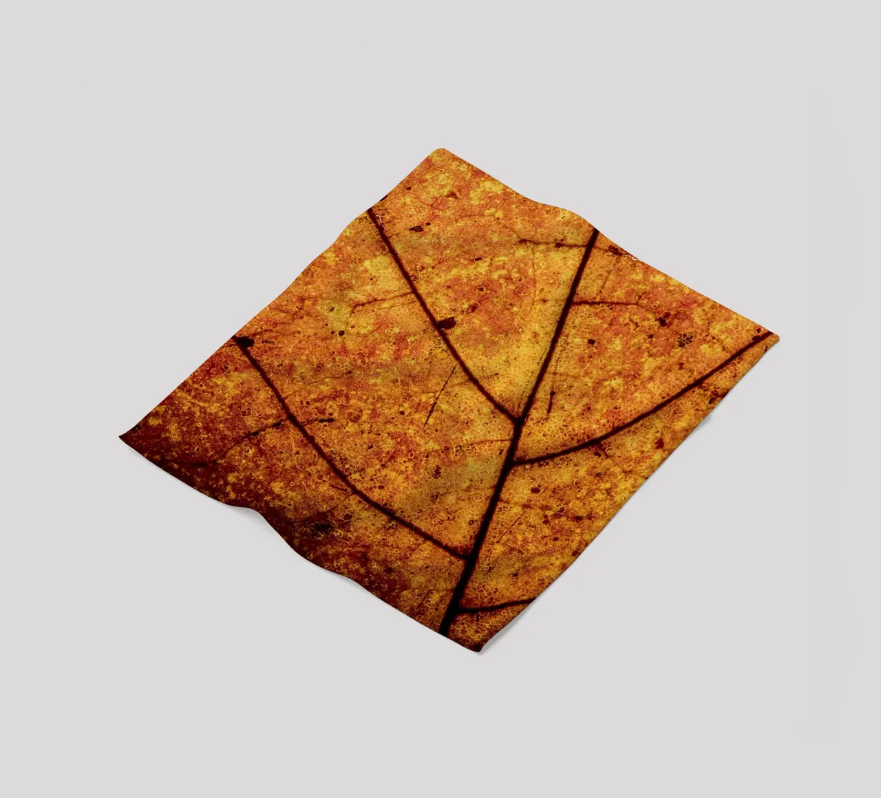 Herbstblatt in Nahaufnahme mit Adermuster coperta in pile da Bilderwelt - Kunst für die Wand
