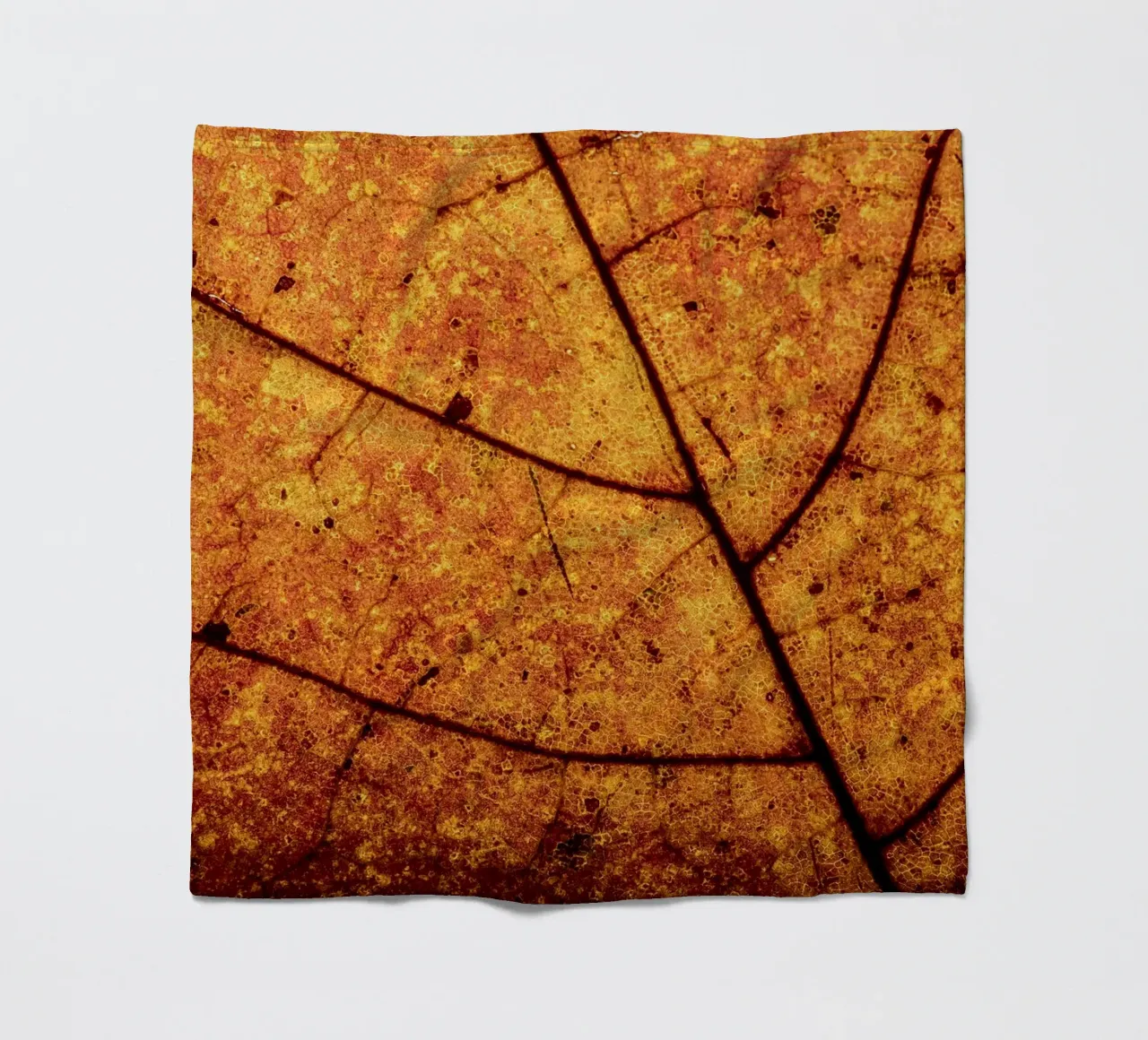 Herbstblatt in Nahaufnahme mit Adermuster coperta in pile da Bilderwelt - Kunst für die Wand
