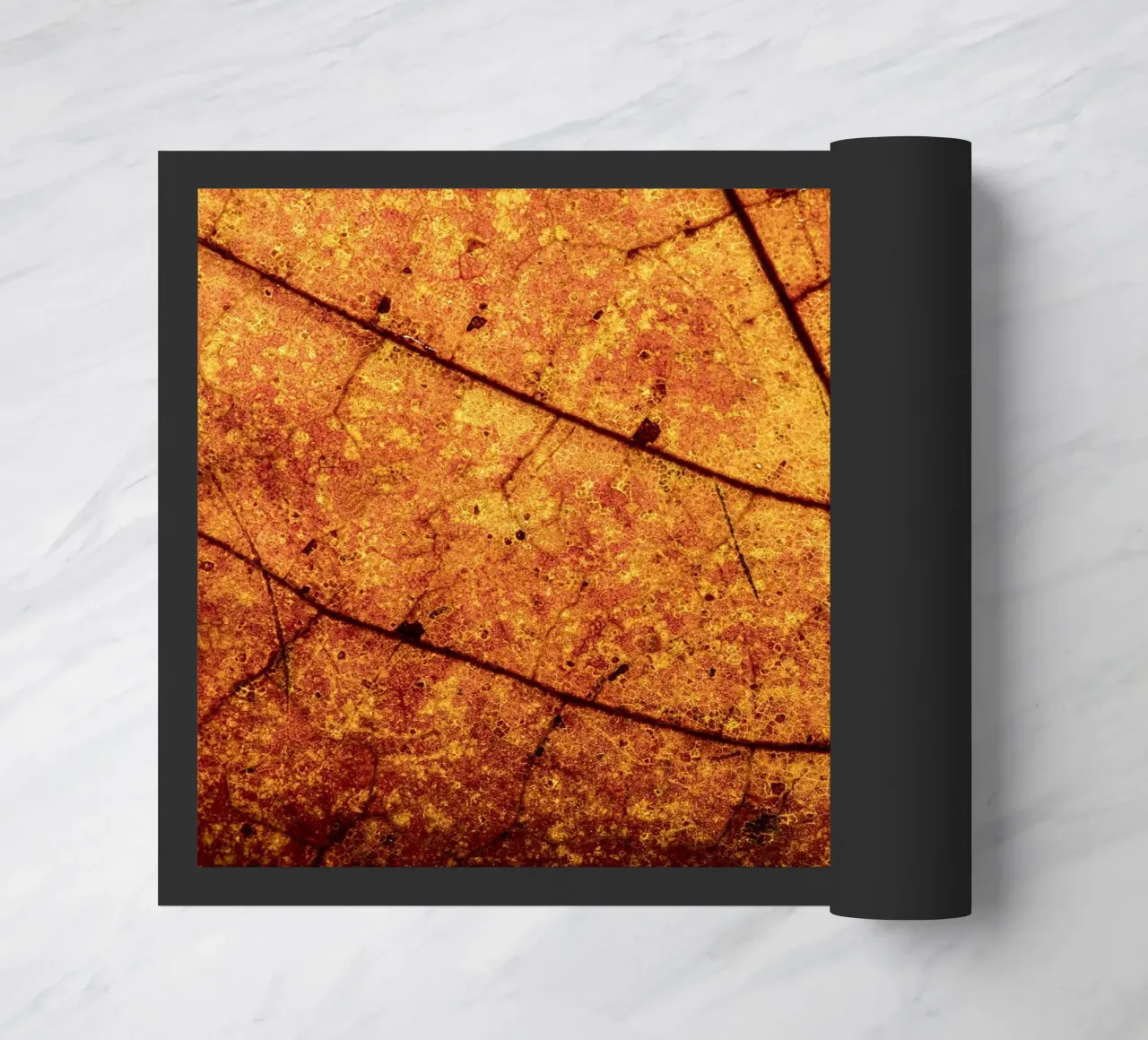 Herbstblatt in Nahaufnahme mit Adermuster zerbino da Bilderwelt - Kunst für die Wand