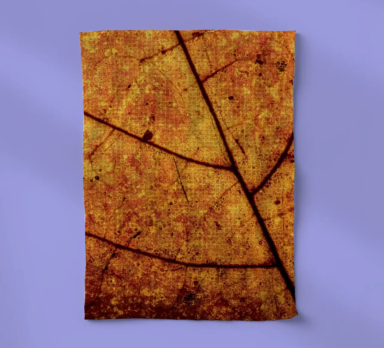 Herbstblatt in Nahaufnahme mit Adermuster canovaccio da cucina da Bilderwelt - Kunst für die Wand