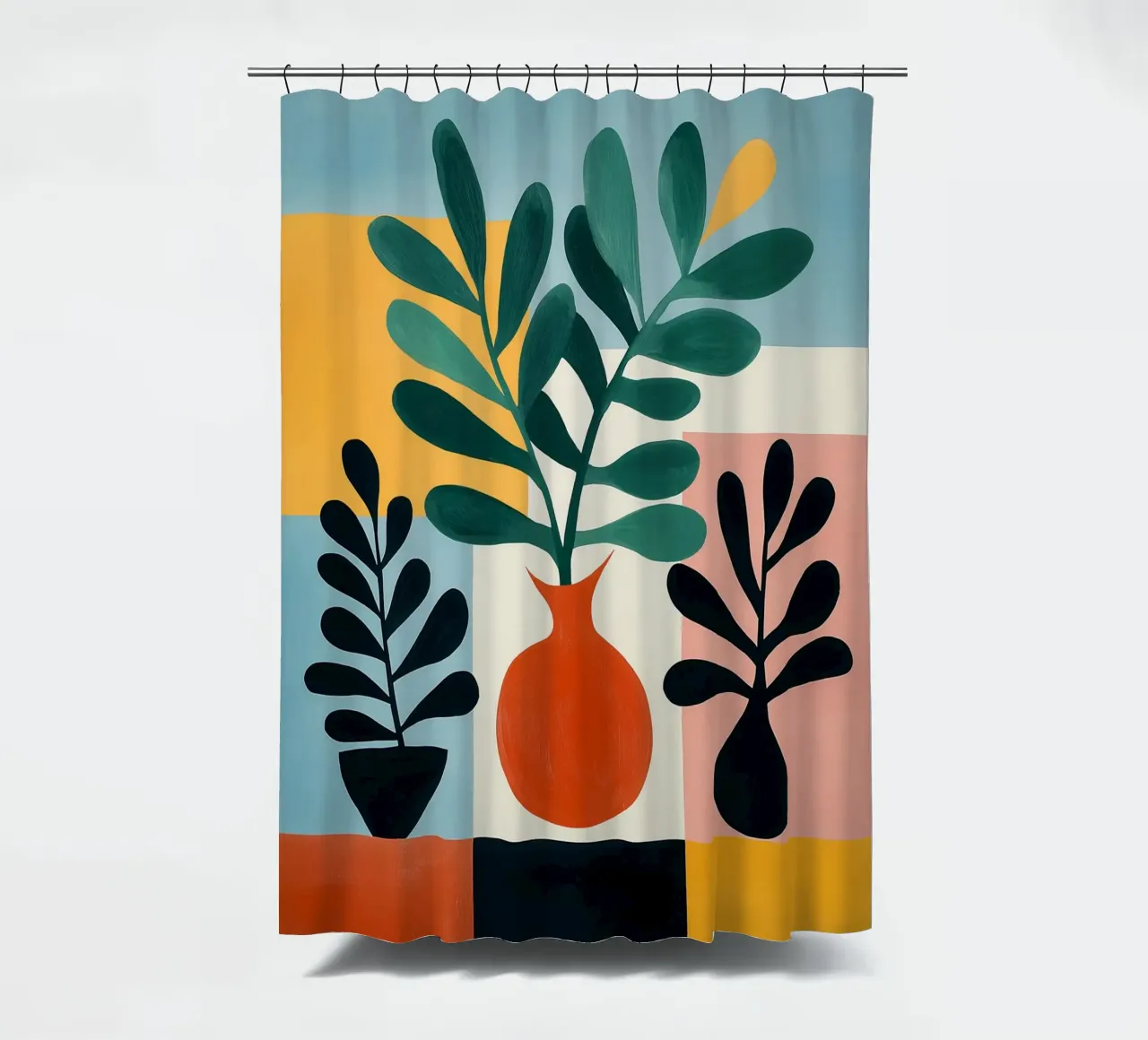 Composizione botanica con aree colorate tenda da doccia da Autofocus