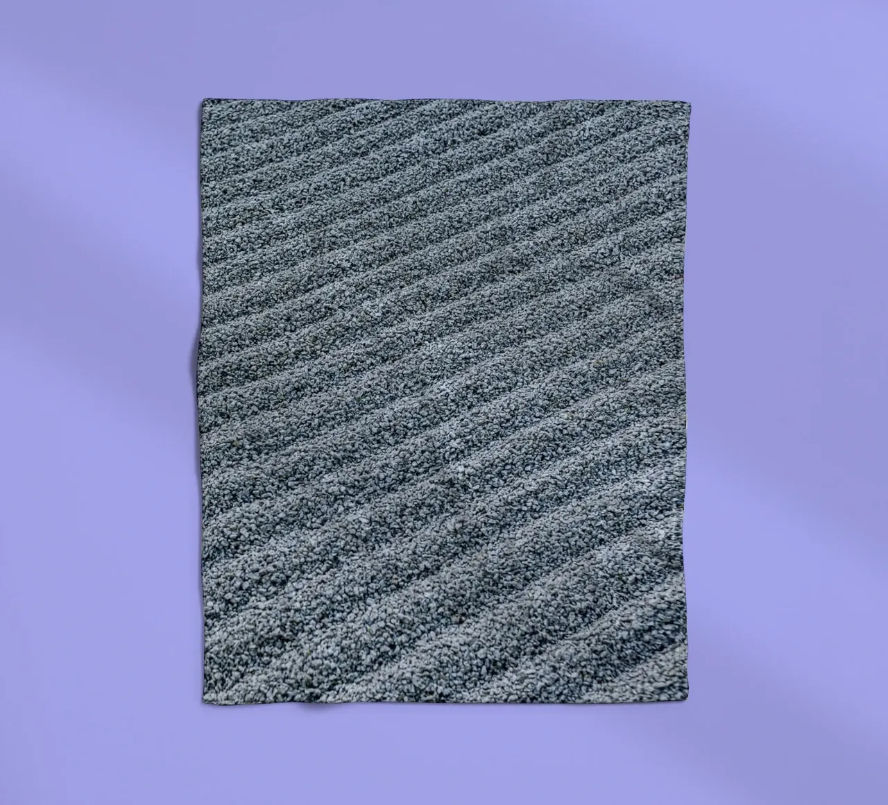 Il disegno dei ciottoli nel giardino zen: linee di tranquillità coperta in pile da Bilderwelt - Kunst für die Wand