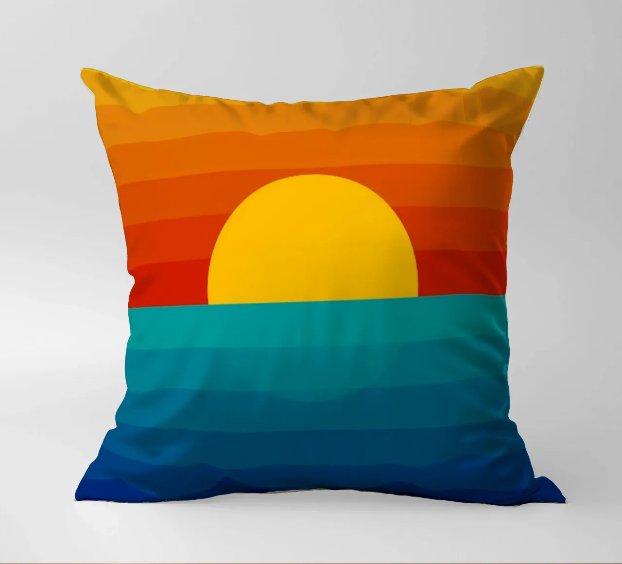 Gradation Sunset decorative cushion by cosmos studio