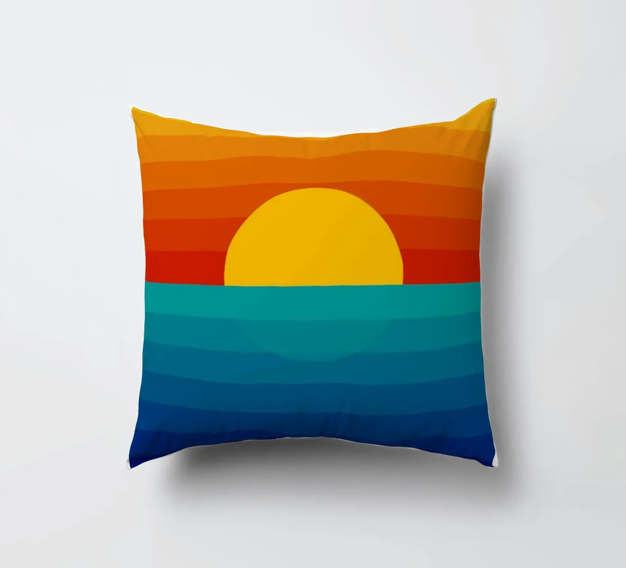 Gradation Sunset decorative cushion by cosmos studio