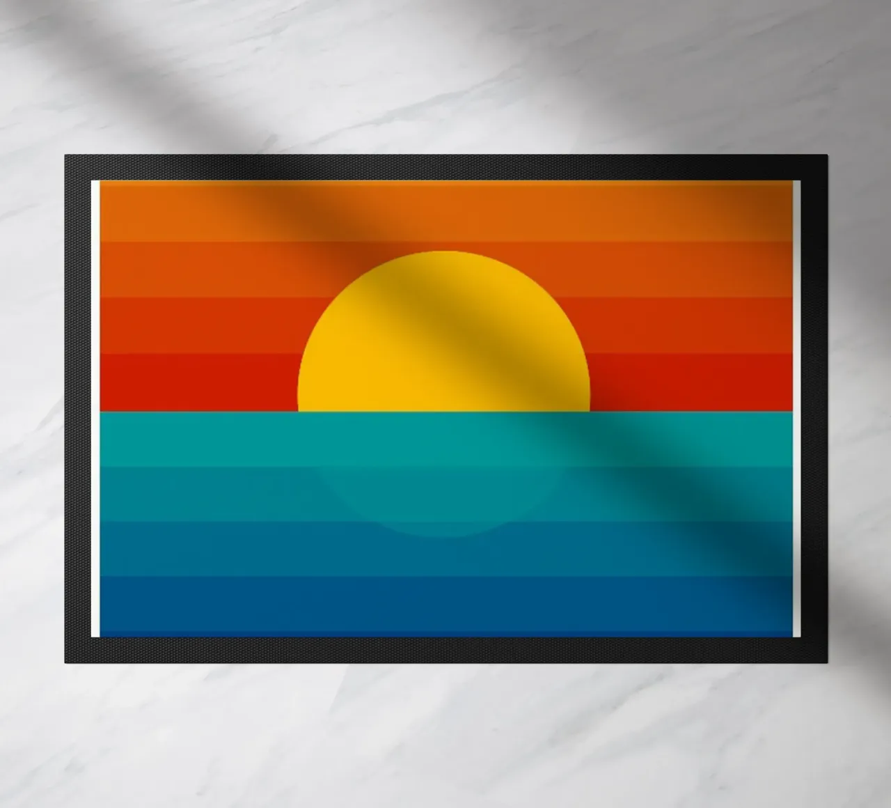 Gradation Sunset doormat by cosmos studio