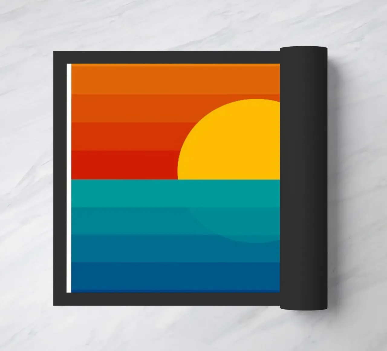 Gradation Sunset doormat by cosmos studio