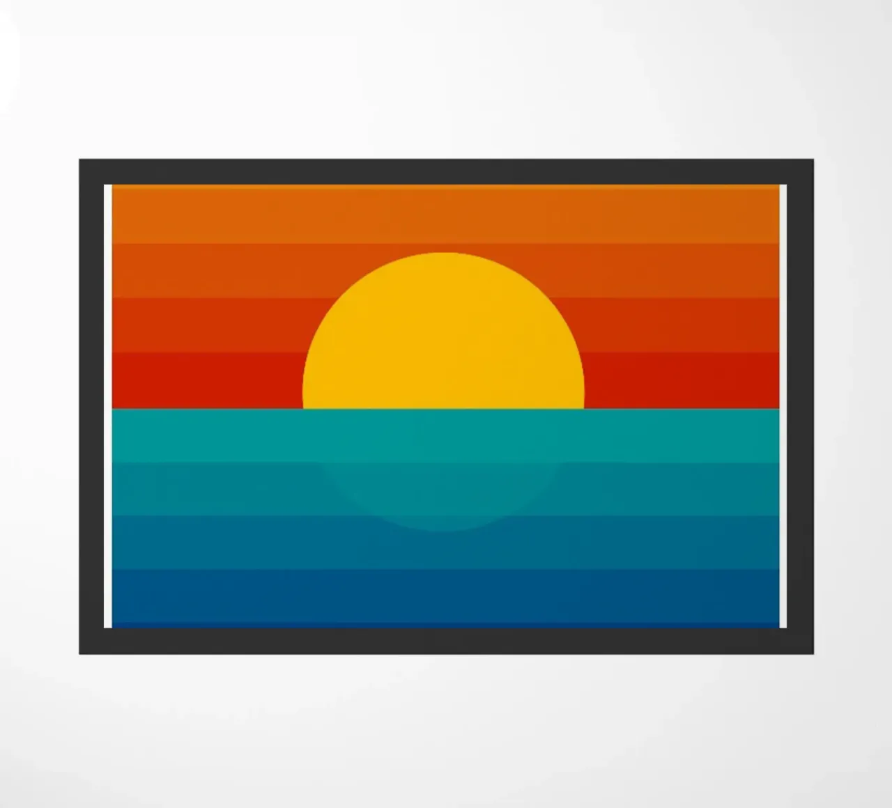 Gradation Sunset doormat by cosmos studio