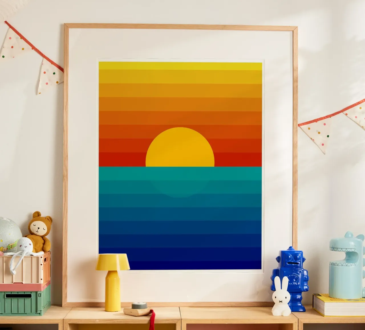 Gradazione Tramonto poster con telaio in alluminio da cosmos studio