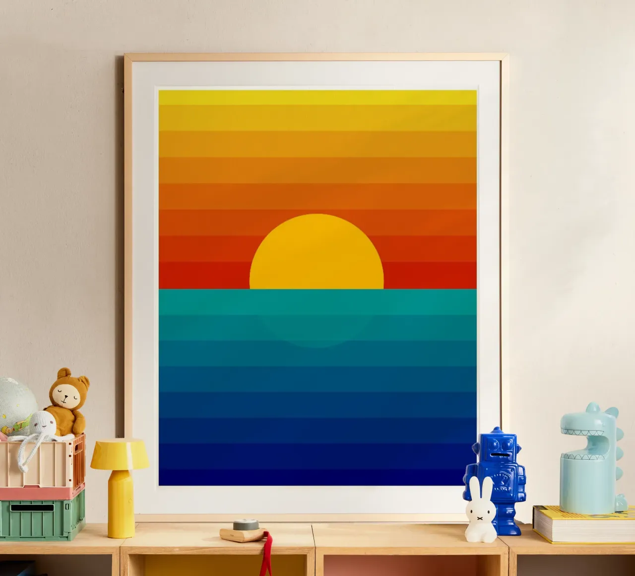 Gradazione Tramonto poster con telaio in alluminio da cosmos studio