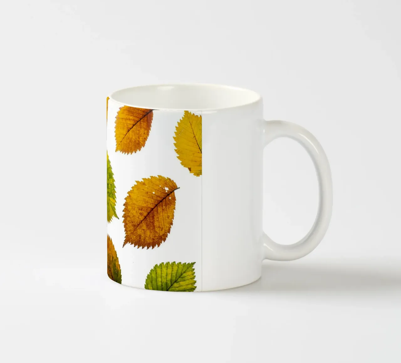 Foglie d'autunno in variazione sul bianco tazza in ceramica da Bilderwelt - Kunst für die Wand
