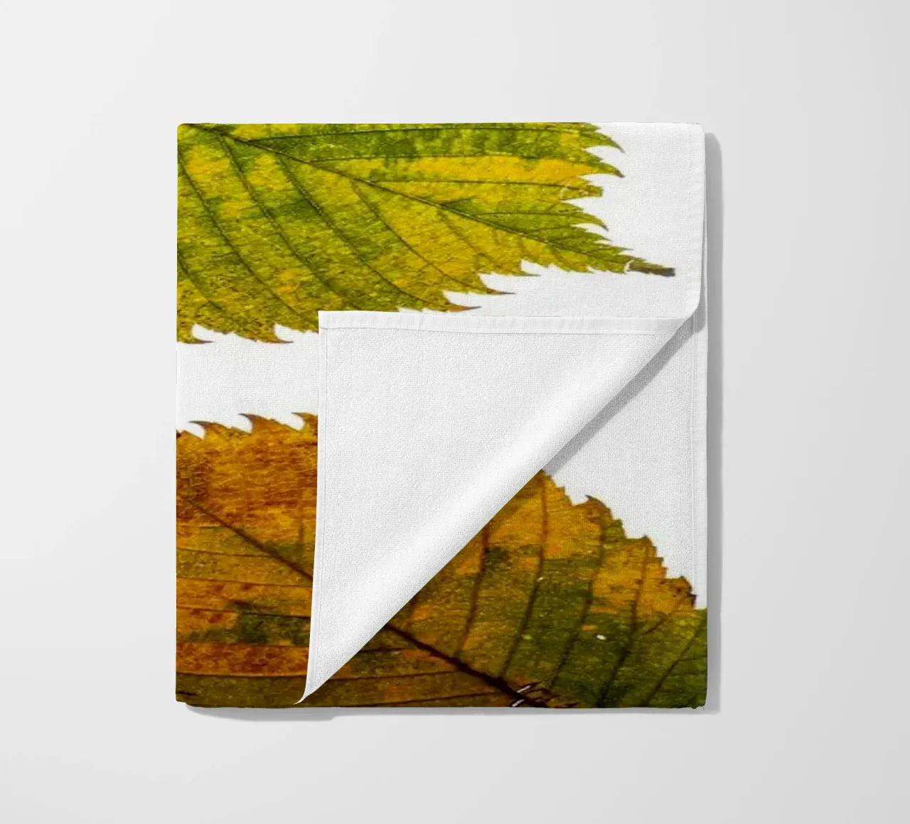 Foglie d'autunno in variazione sul bianco telo mare da Bilderwelt - Kunst für die Wand