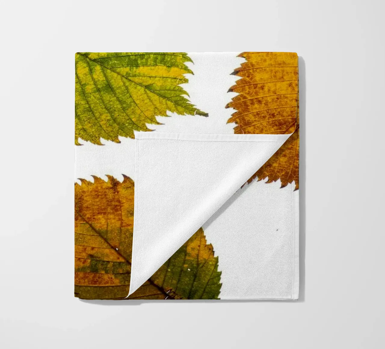 Foglie d'autunno in variazione sul bianco telo mare da Bilderwelt - Kunst für die Wand