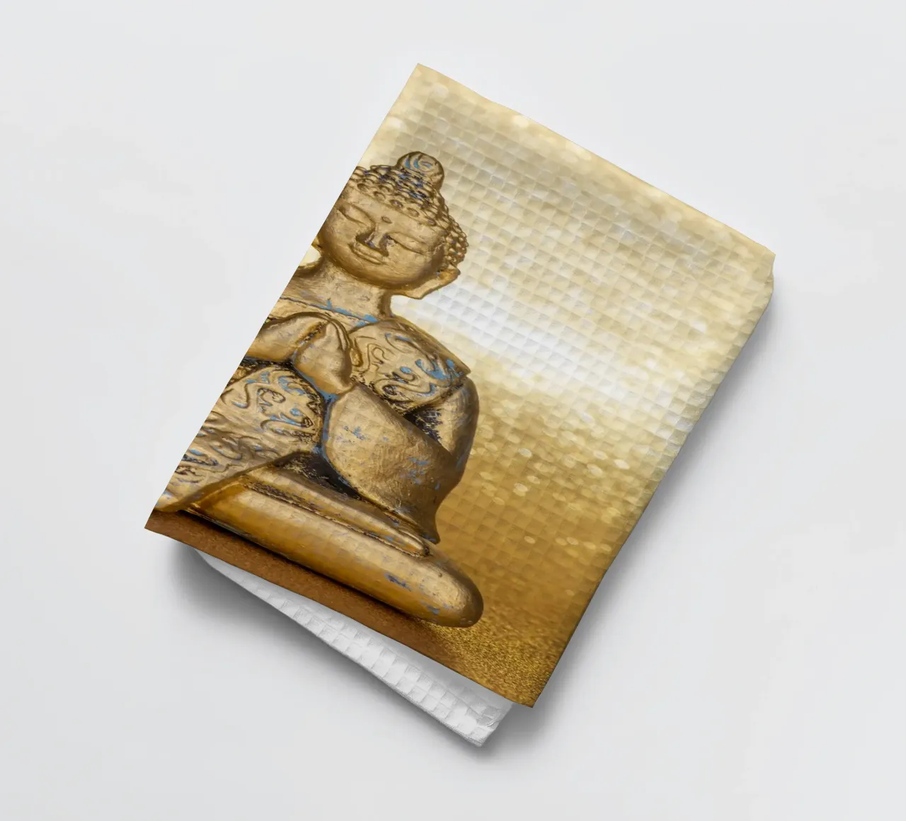 Buddha d'oro davanti a uno sfondo lucido canovaccio da cucina da Bilderwelt - Kunst für die Wand
