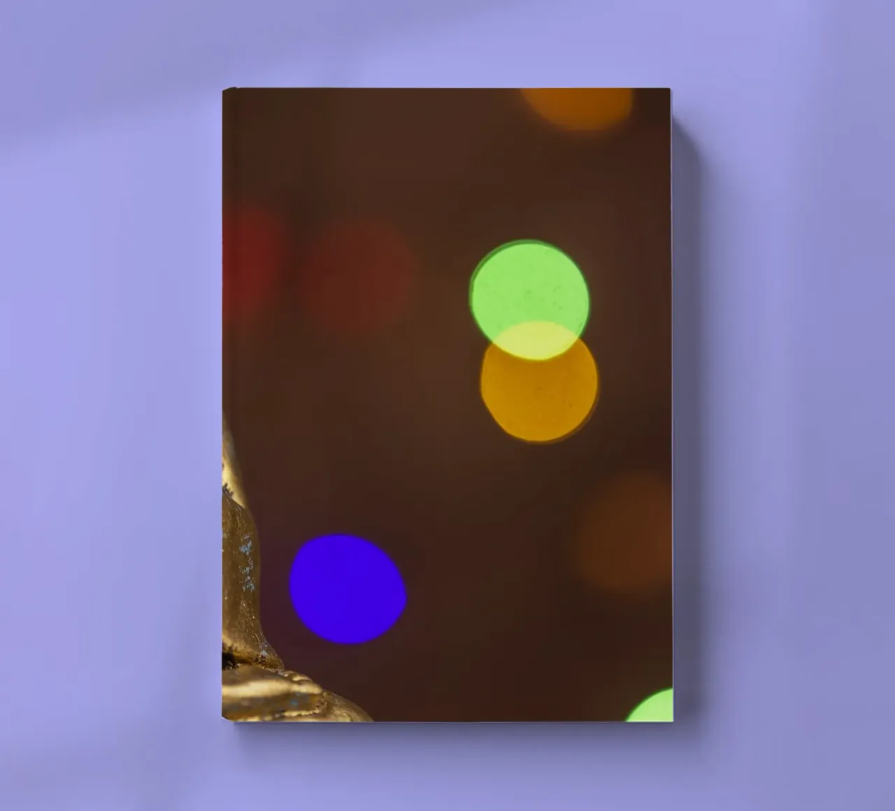 Golden Buddha with colourful play of light notebook by Bilderwelt - Kunst für die Wand