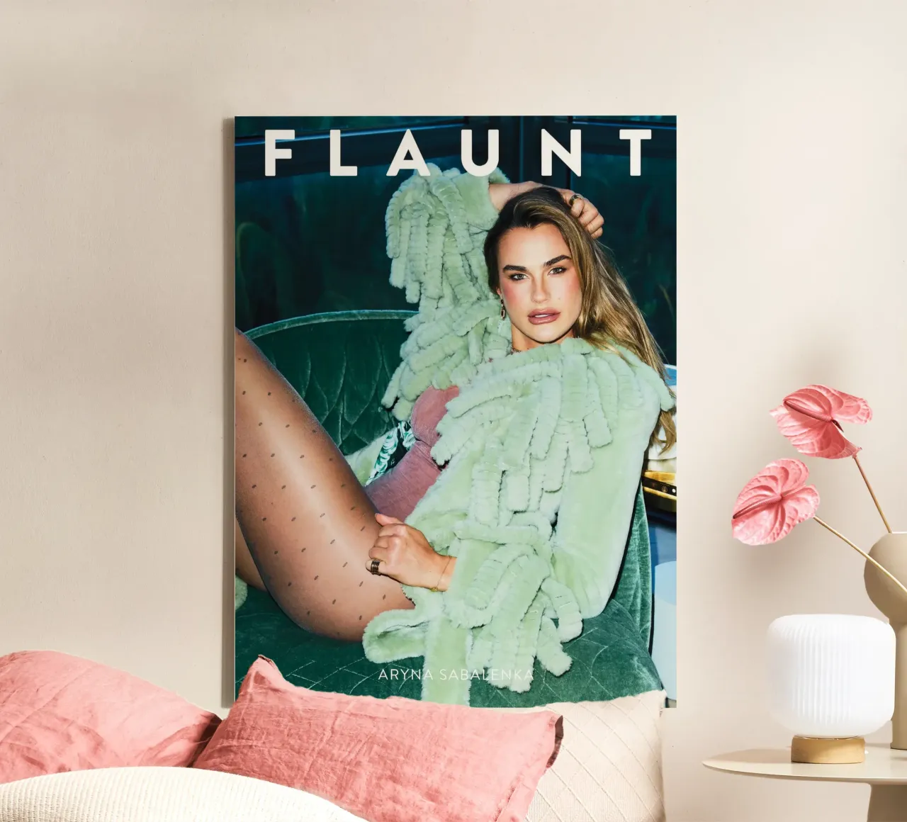 Poster di bellezza di Aryna Sabalenka tela con Cornice a cassetta da aijanurmine