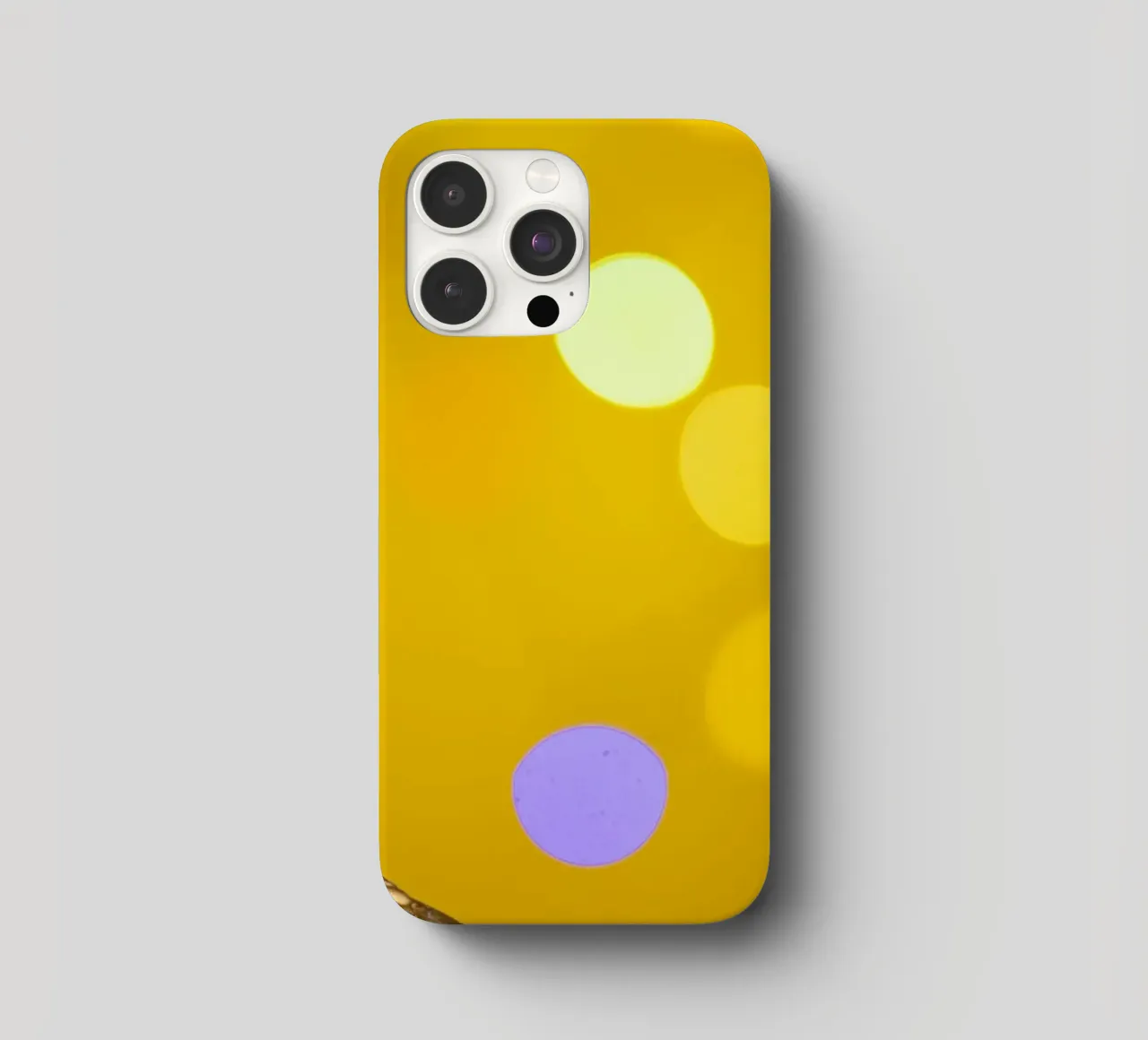 Bouddha doré devant un cercle de lumière jaune coque iphone de Bilderwelt - Kunst für die Wand