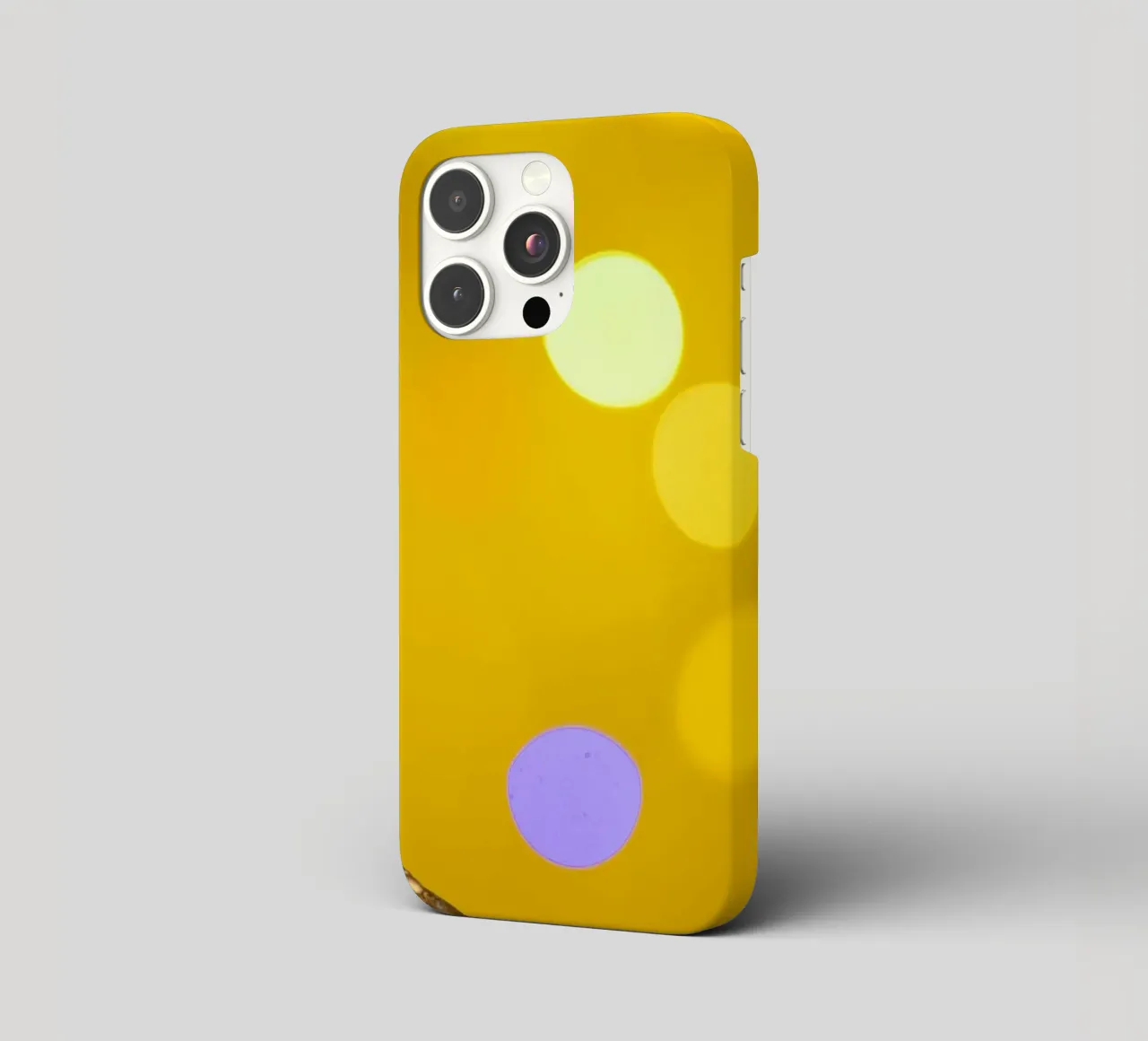 Bouddha doré devant un cercle de lumière jaune coque iphone de Bilderwelt - Kunst für die Wand