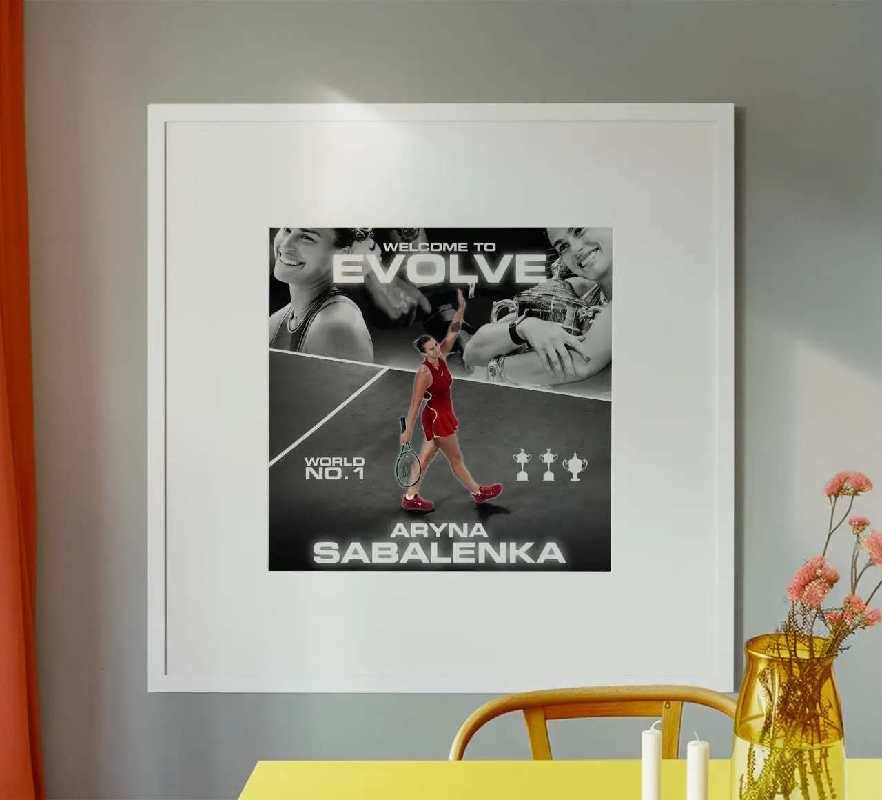 La famosa tennista Aryna Sabalenka poster da aijanurmine