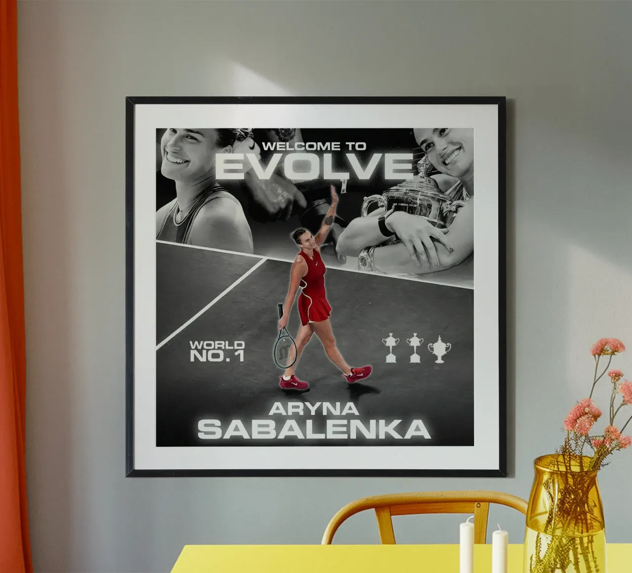 La famosa tennista Aryna Sabalenka poster da aijanurmine