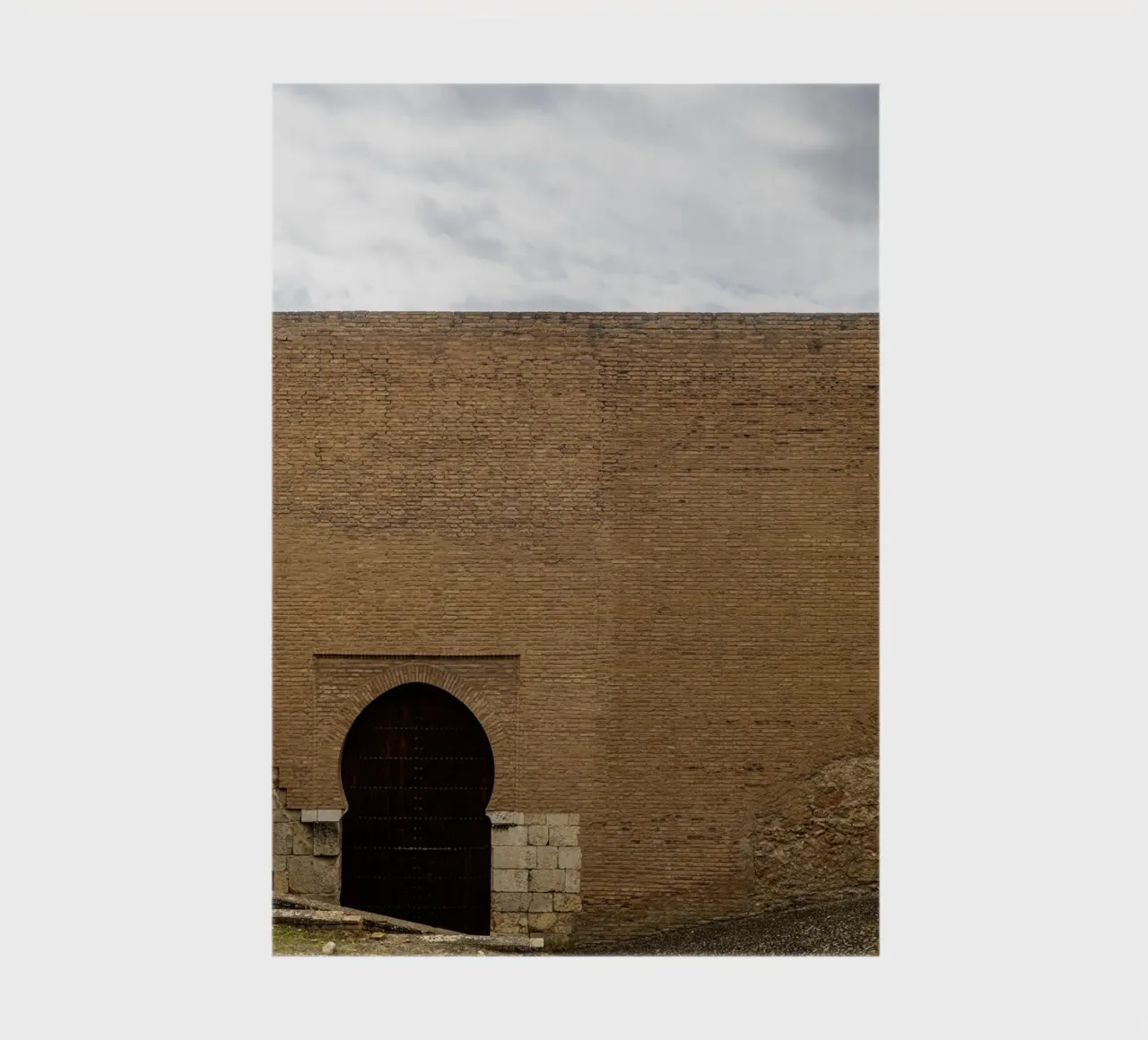 Moorish city gate to the Alhambra in Granada notebook by Bilderwelt - Kunst für die Wand