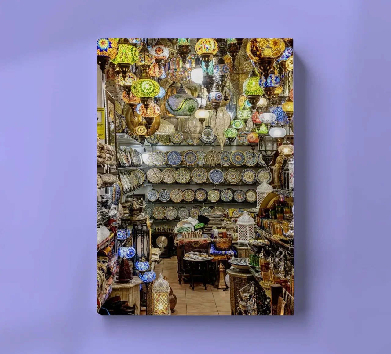 Souvenir shop with carpets and lanterns notebook by Bilderwelt - Kunst für die Wand