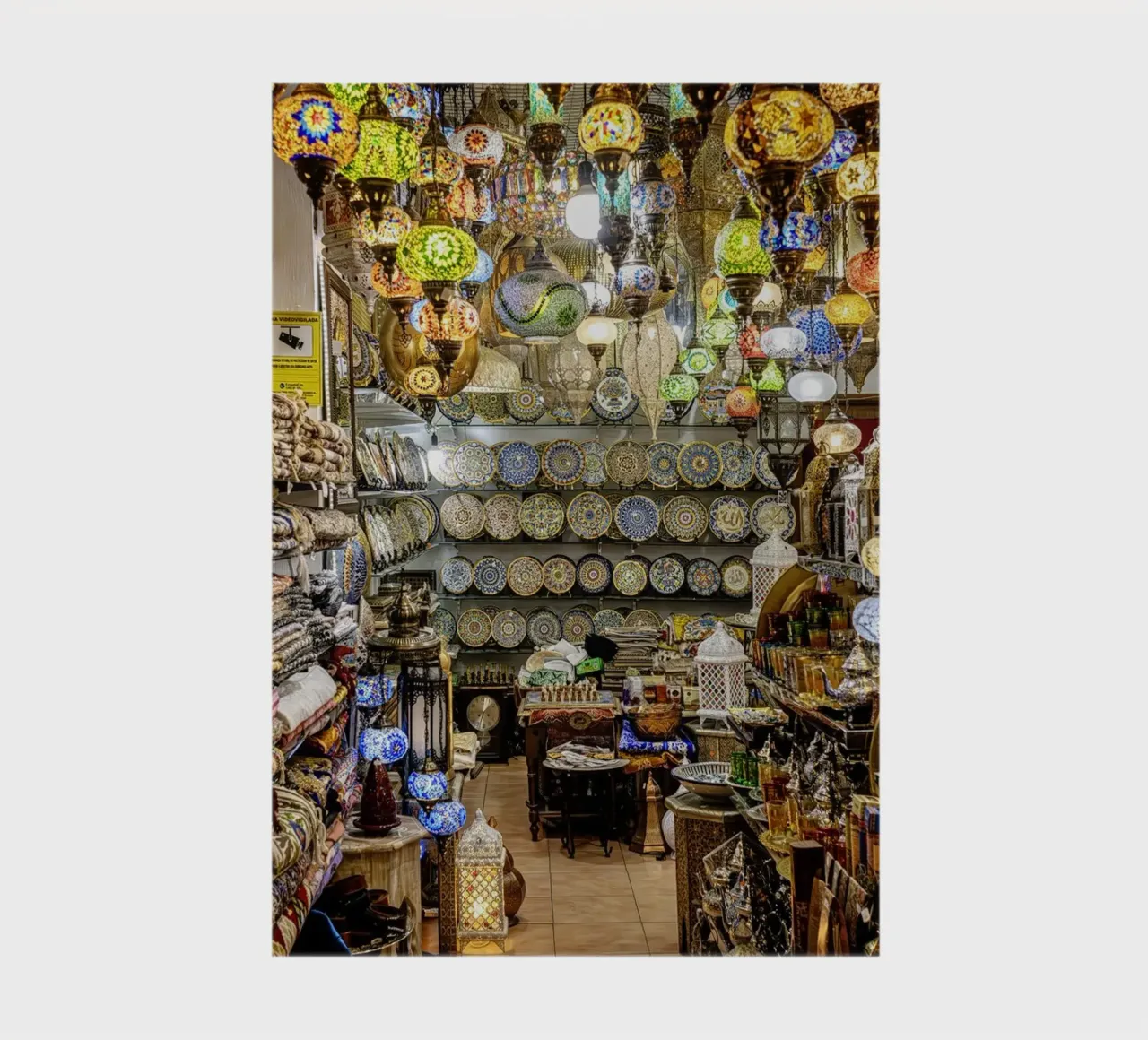 Souvenir shop with carpets and lanterns notebook by Bilderwelt - Kunst für die Wand