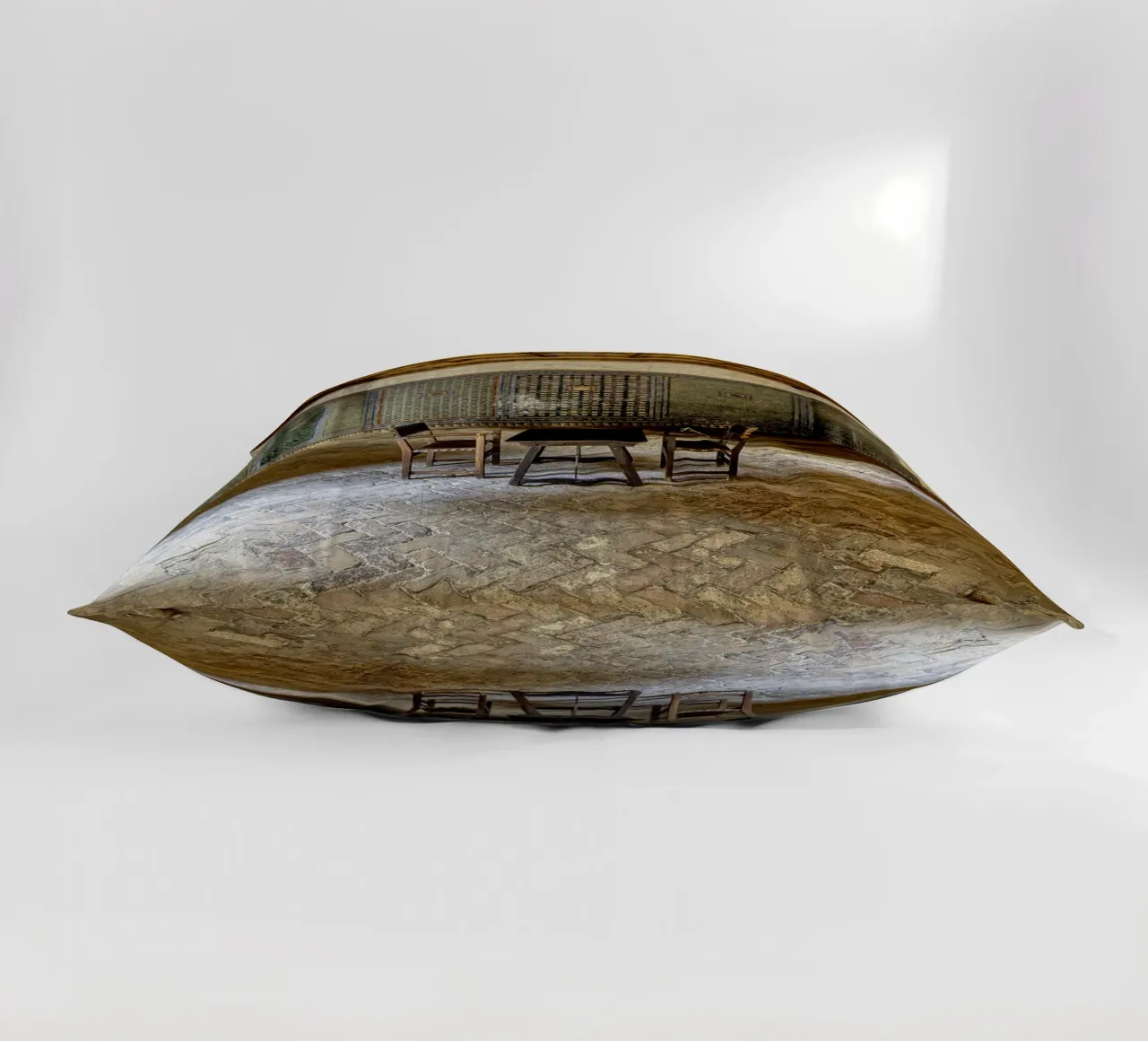 Mudéjar-Raum mit Fliesen und Holzdecke Kissen von Bilderwelt - Kunst für die Wand