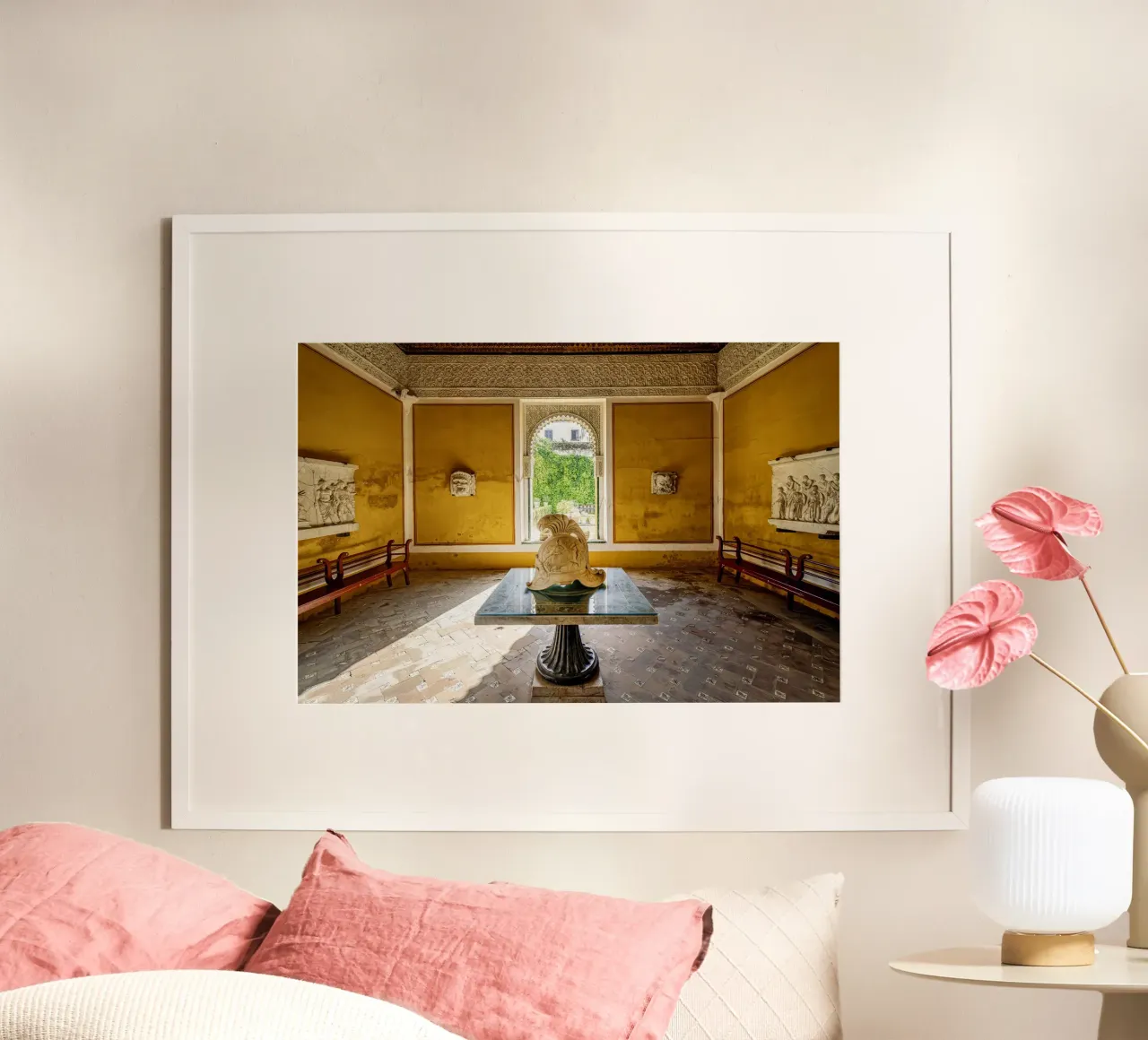 Interni storici con vista sul giardino carta hahnemühle da Bilderwelt - Kunst für die Wand