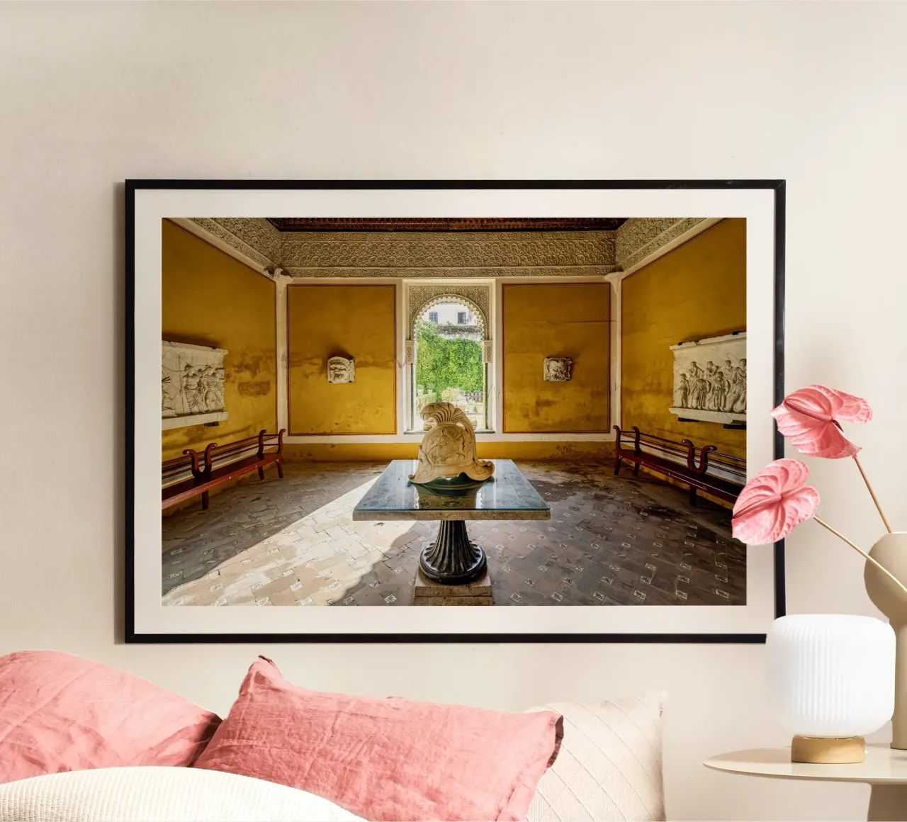 Interni storici con vista sul giardino carta hahnemühle da Bilderwelt - Kunst für die Wand