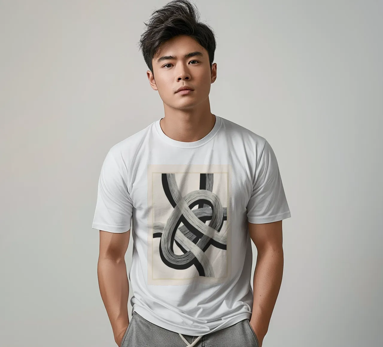 Interwoven Lines Abstract Art 1 t-shirt da Nadjaa