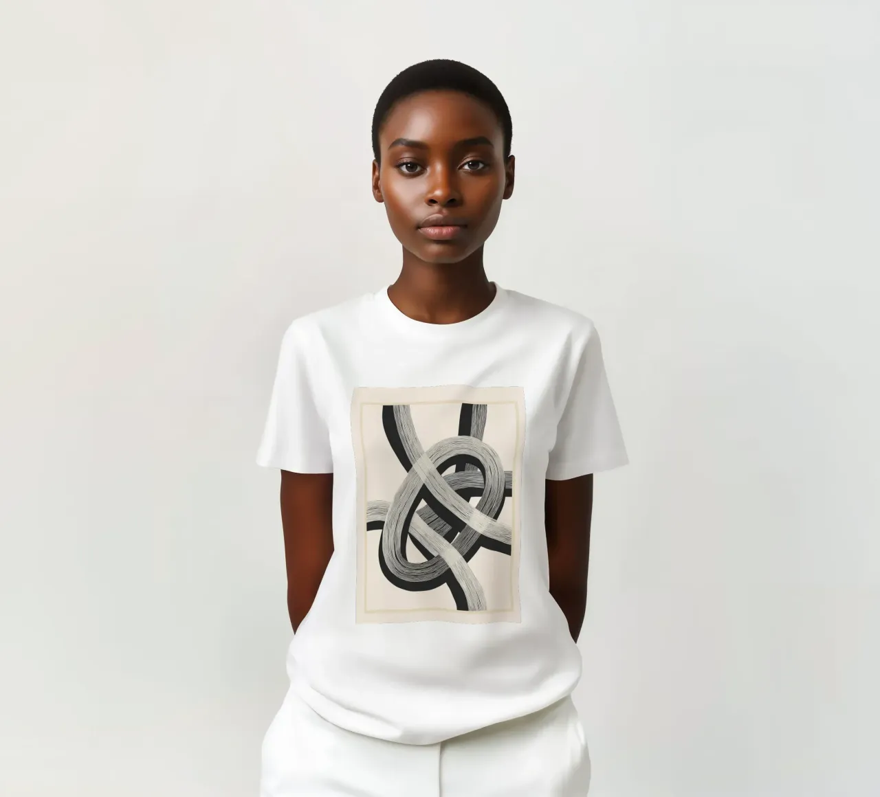Interwoven Lines Abstract Art 1 t-shirt da Nadjaa