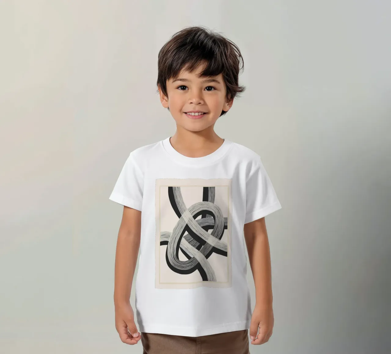 Interwoven Lines Abstract Art 1 t-shirt bambini da Nadjaa