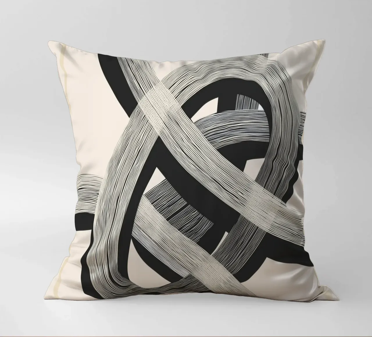Interwoven Lines Abstract Art 1 cuscino da Nadjaa