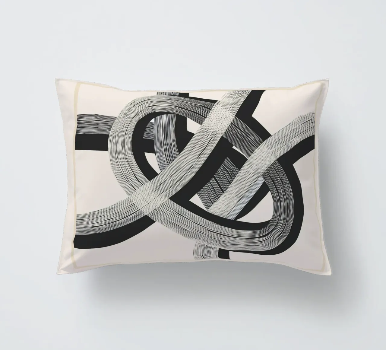 Interwoven Lines Abstract Art 1 cuscino da Nadjaa