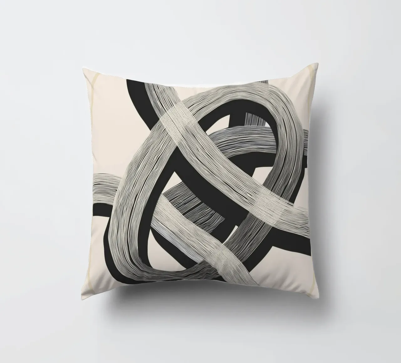 Interwoven Lines Abstract Art 1 cuscino da Nadjaa