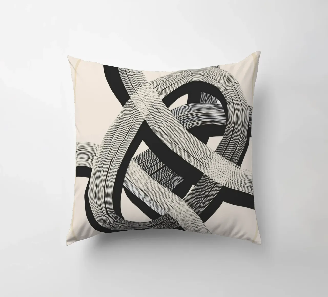 Interwoven Lines Abstract Art 1 cuscino da Nadjaa