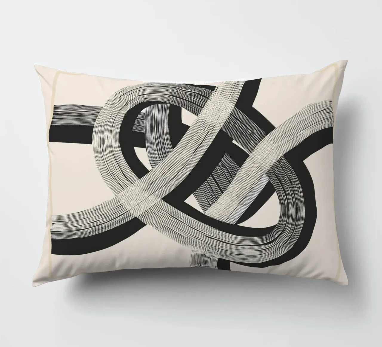 Interwoven Lines Abstract Art 1 cuscino da Nadjaa