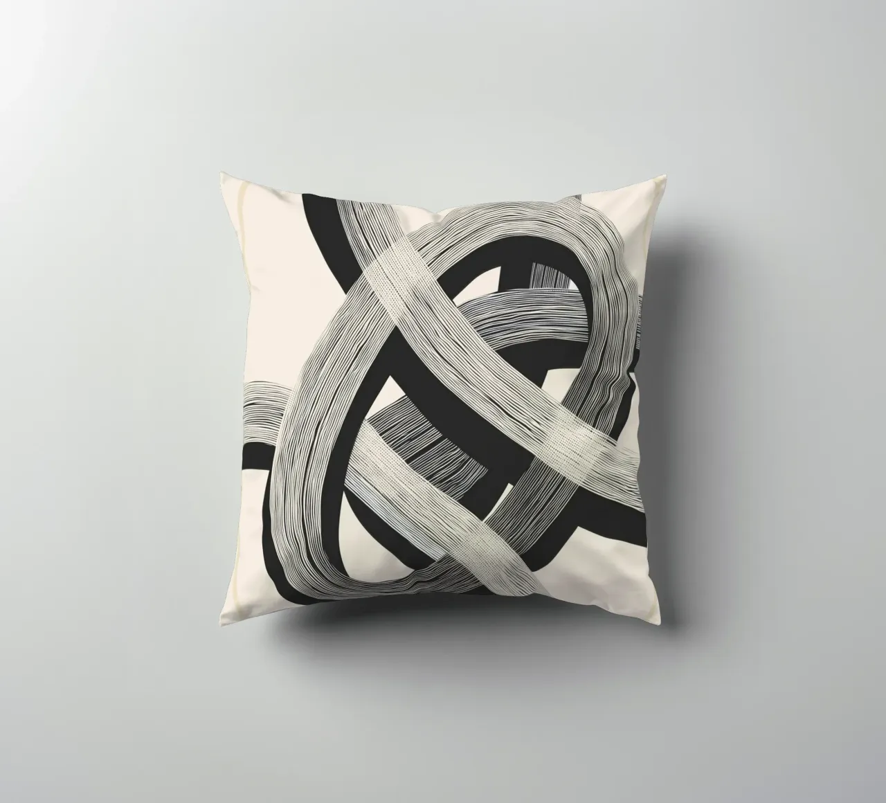 Interwoven Lines Abstract Art 1 cuscino da Nadjaa