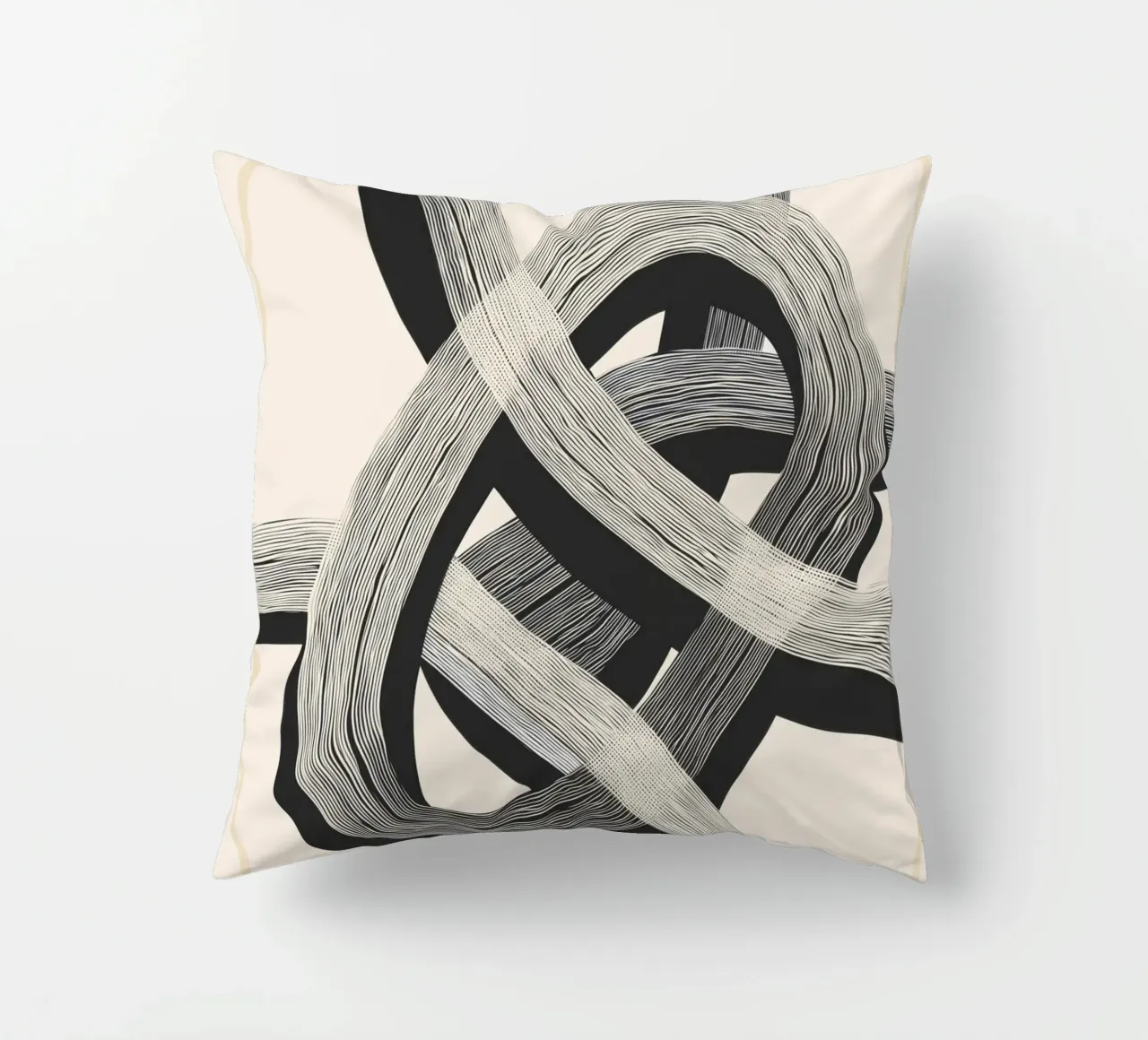 Interwoven Lines Abstract Art 1 cuscino da Nadjaa