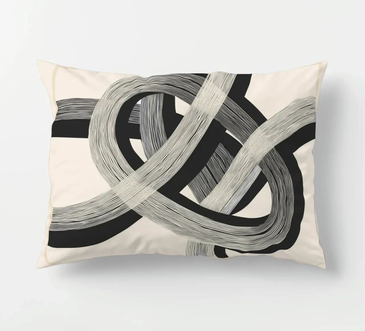 Interwoven Lines Abstract Art 1 cuscino da Nadjaa