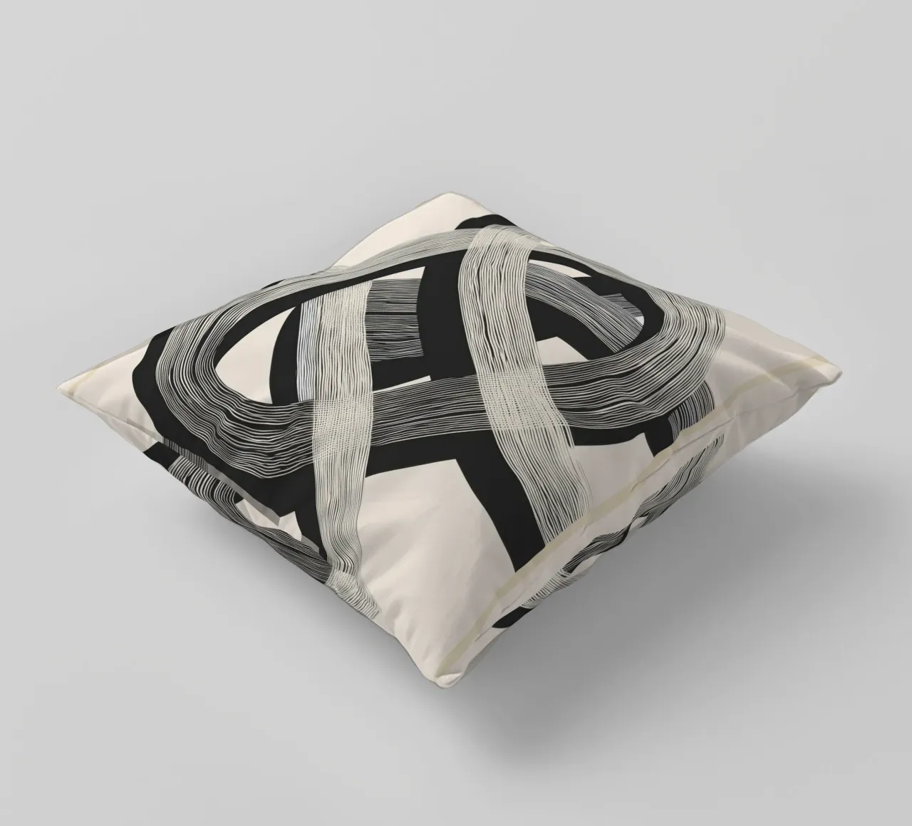 Interwoven Lines Abstract Art 1 cuscino da Nadjaa