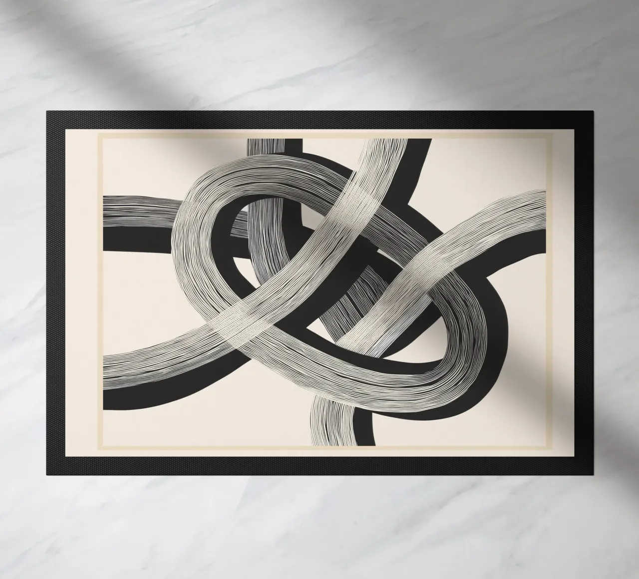 Interwoven Lines Abstract Art 1 zerbino da Nadjaa