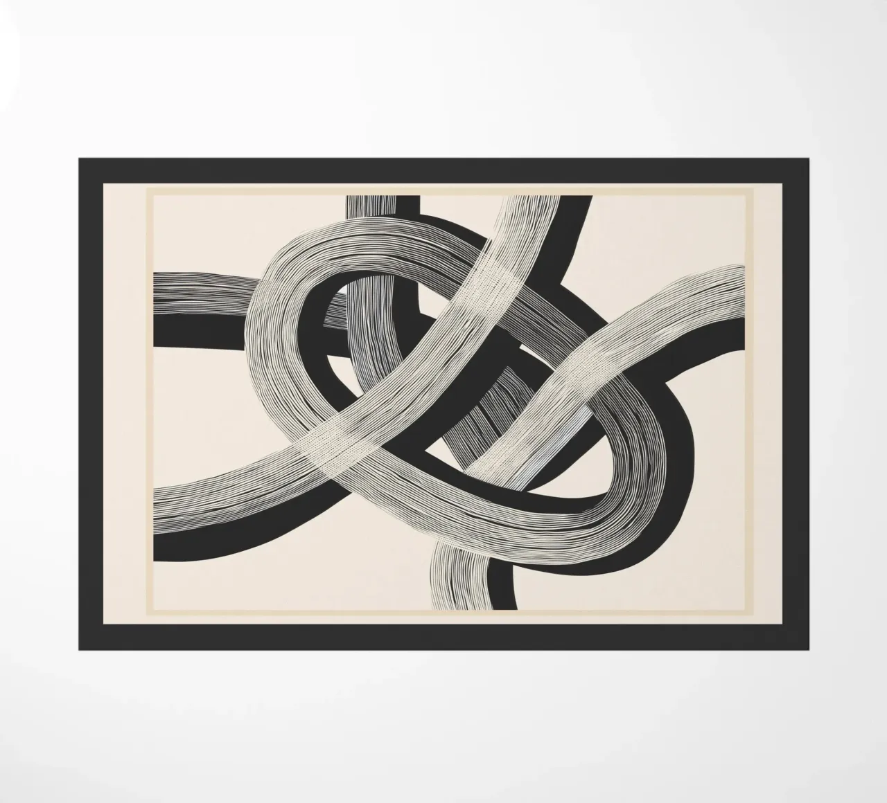 Interwoven Lines Abstract Art 1 zerbino da Nadjaa