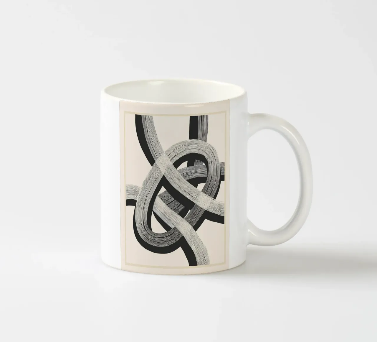 Interwoven Lines Abstract Art 1 tazza in ceramica da Nadjaa