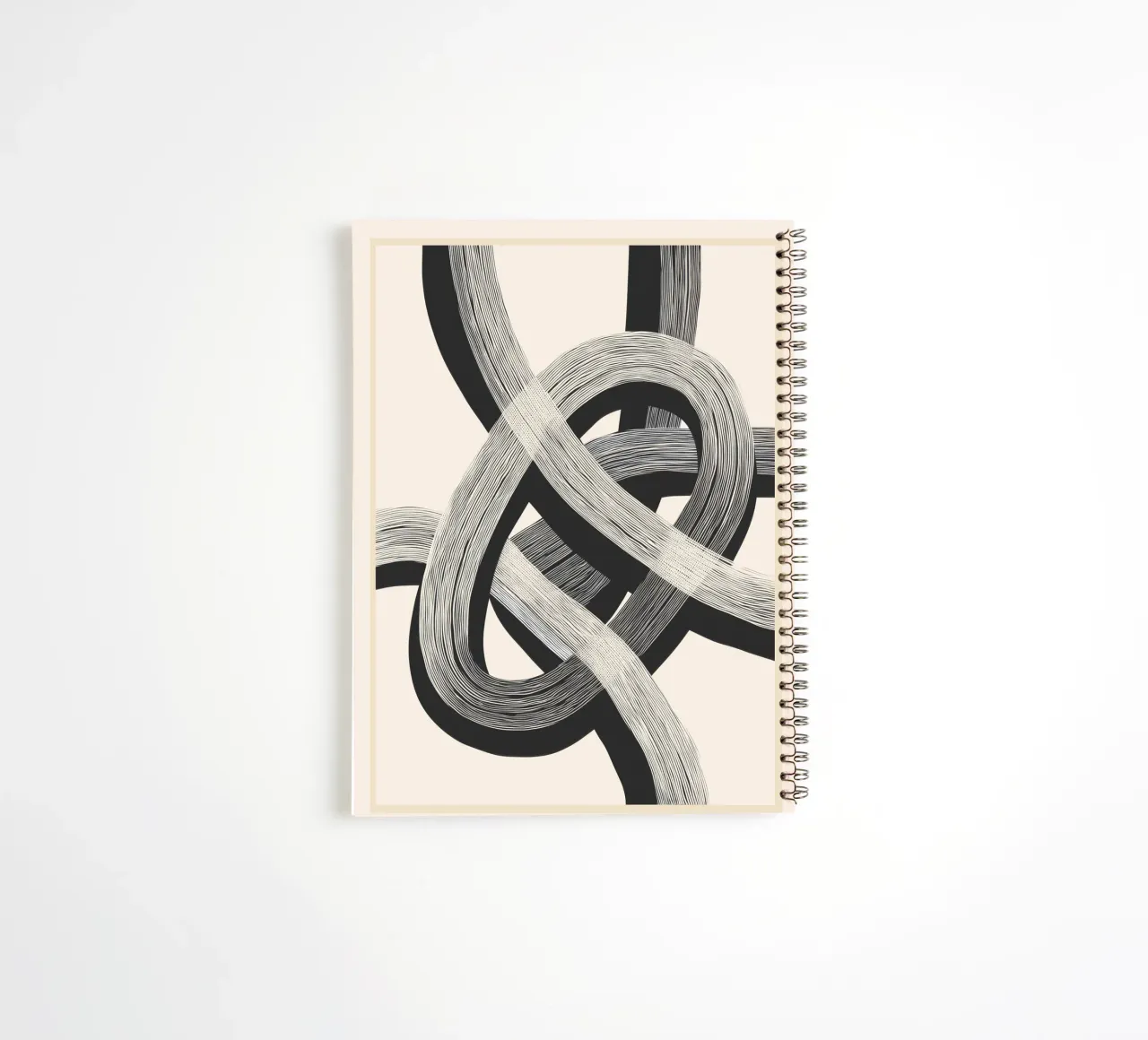 Interwoven Lines Abstract Art 1 spiral notebook by Nadjaa